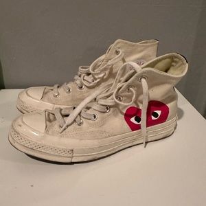 Used CONVERSE X COMME DES GARCONS PLAY ALL STAR CHUCK '70 HI - WHITE